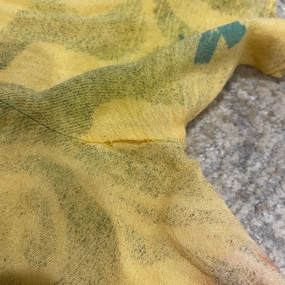 Aremar Dominican Republic Boho Embroidered Yellow Orange Free Size Dress - Picture 2 of 11